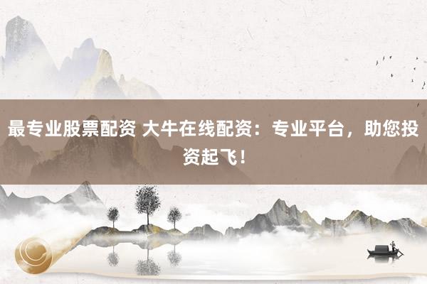 最专业股票配资 大牛在线配资：专业平台，助您投资起飞！