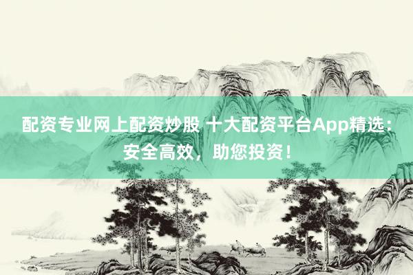 配资专业网上配资炒股 十大配资平台App精选：安全高效，助您投资！