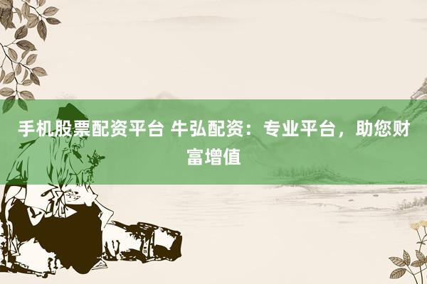 手机股票配资平台 牛弘配资：专业平台，助您财富增值
