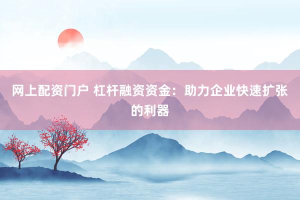 网上配资门户 杠杆融资资金:助力企业快速扩张的利器
