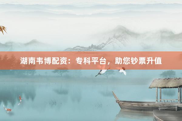 湖南韦博配资:专科平台,助您钞票升值