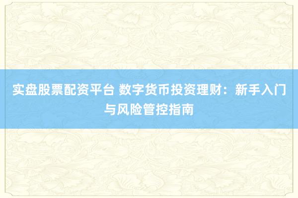 实盘股票配资平台 数字货币投资理财：新手入门与风险管控指南